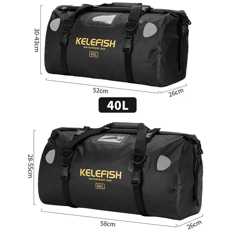 PVC Motorcycle Tail Bag Waterproof Riding Pack