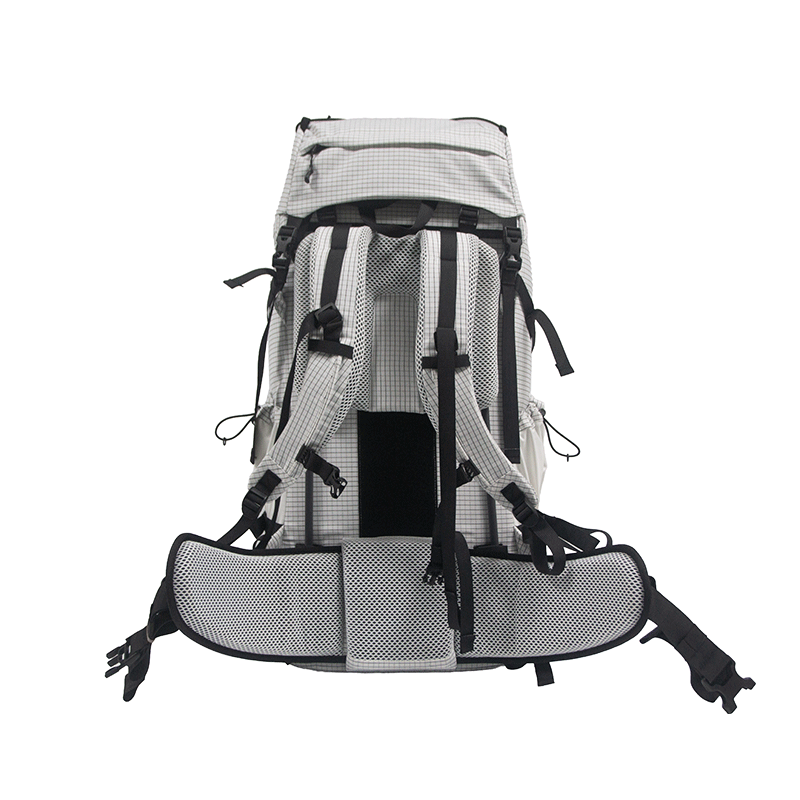 utdoor Brand Waterproof Ultralight Grid Ripstop 50-70L Hiking Backpack Large Front U-Zip Top Lid Mesh Back Camping Trekking OEM - Image 3