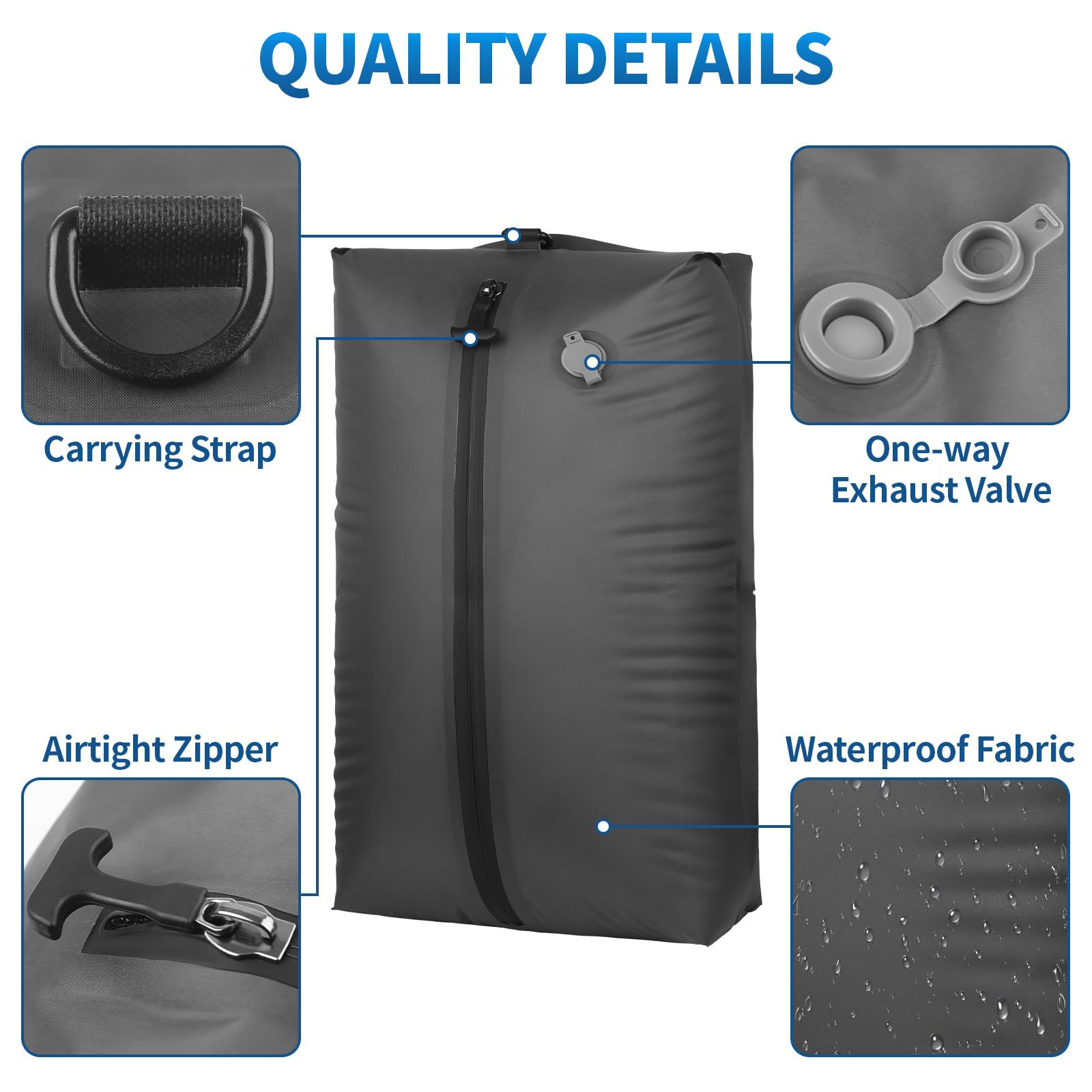 Vacuum Compression Bags (TPU Airtight) – Packing Organizers for Luggage, Travel & Dorm Why this works best: - Image 3